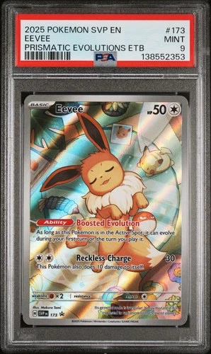 2025 POKEMON SVP EN-SV BLACK STAR PROMO #173 EEVEE PSA 9