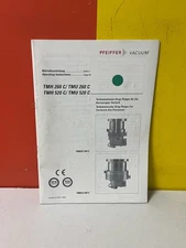 PFEIFFER VACUUM PM 800 370 AND (P906) 520 Turbomolecular Drag Pumps Operating