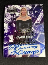 JEANIE BUSS 2025 LEAF METAL WOMEN OF SPORT PURPLE PRIZM 5/6 AUTO INSCRIPTION 🔥