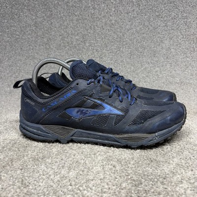 Brooks Cascadia 11 GTX Shoes Men Size 8 D Navy Blue Gore-Tex Trail Running Low