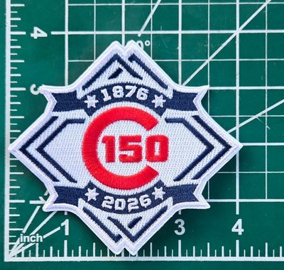 Chicago Cubs 150 Anniversary Iron On Embroidered Patch~ Free Tracking!