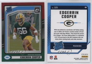 2024 Donruss Rated Optic Preview Red & Green Prizm Edgerrin Cooper Rookie RC