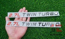 Set Of 2 Vinyl 2.7l Twin Turbo Decal Left And Right Sides Truck Hood Red Black