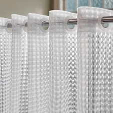 No Hook Waterproof Shower Curtain Liner PEVA Bathroom Shower Curtain 71"x74"