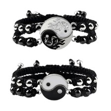 4Pcs BFF Best Friends Bracelet Matching Couples Bracelets Adjustable Woven Yi...