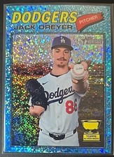 Jack Dreyer 2026 Topps Heritage Blue Sparkle Gold Cup #115 Los Angeles Dodgers 