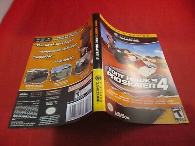 Tony Hawk's Pro Skater 4 Nintendo Gamecube Cover Art Insert ONLY