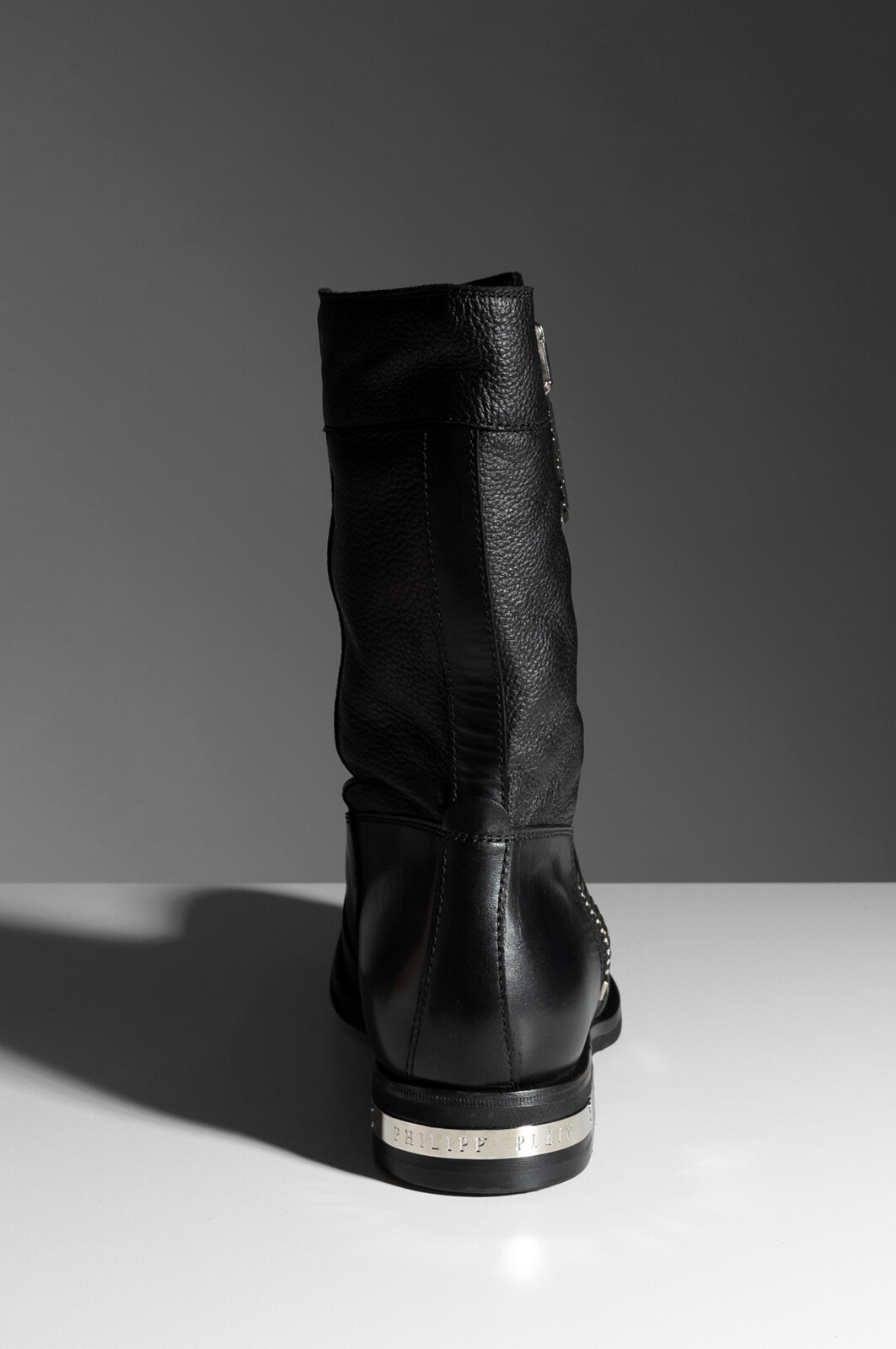 RRP€980 PHILIPP PLEIN Leather Boots US11 EU44 UK10 Vibram Razor Blade