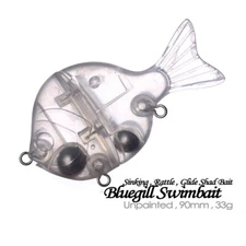 5PCS 9cm 33g Sinking Bluegill Swimbait Unpainted Bait Blank Fishing Lure model
