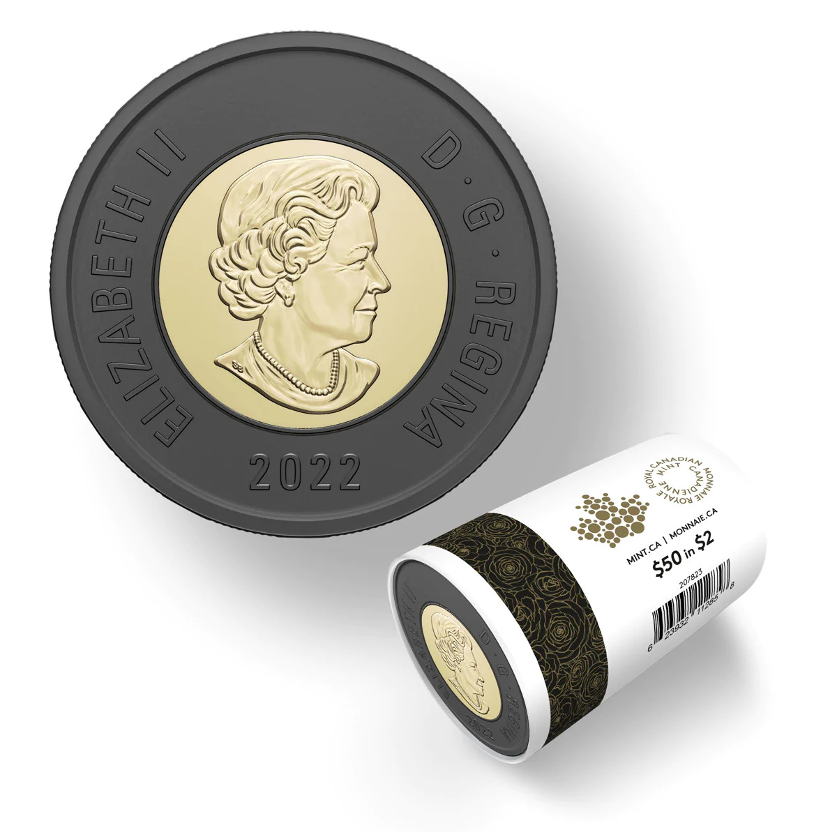 2022 $2 Honouring Queen Elizabeth II Special Wrap Roll | Royal Canadian Mint