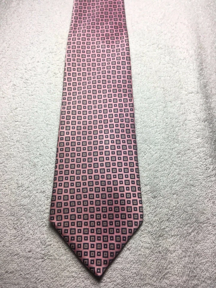 Gravata masculina JOS A BANK ROSA COM CINZA 3,75 X 61 - Imagem 2 de 4