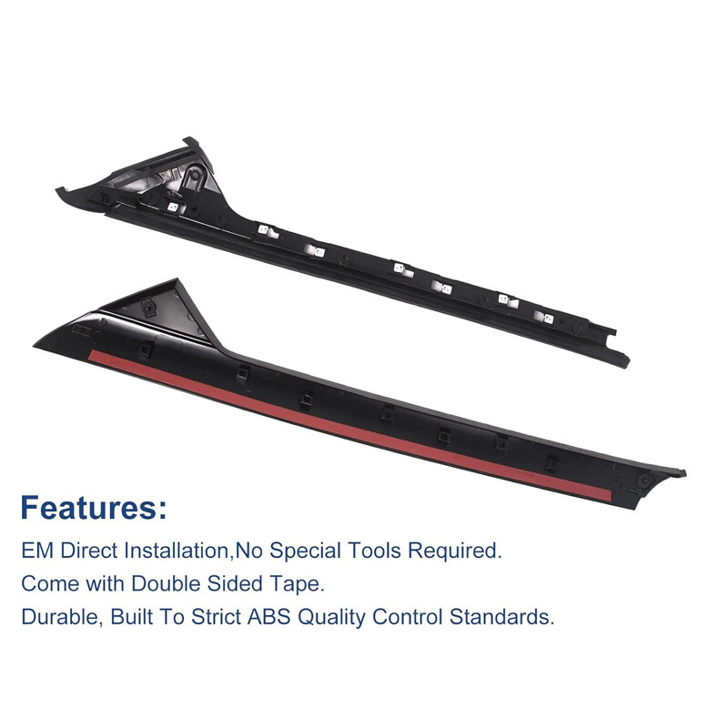 Pair Left Right Side Windshield A-Pillar Molding Trim for 11-19 Ford Explorer 