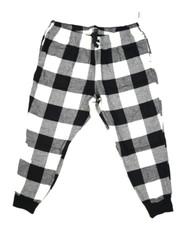 Old Navy Printed Flannel Jogger Pajama Pants Black Buffalo Plaid Unisex XL