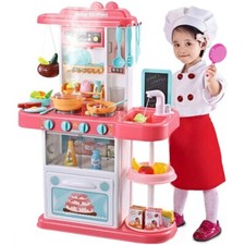 Kitchen Playset For Girls Pretend Play Refrigerator Toy Cooking Set Toddler Kids