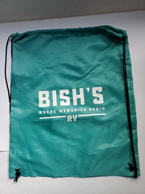 String Backpack Lightweight Bish's RV Promo Green 15x18''