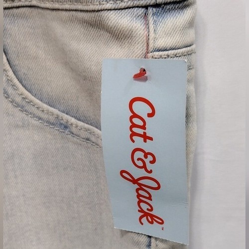 NEW Cat & Jack Girls’ Light Wash Denim Jean Pants Buckle Overalls XL Blue - Picture 5 of 8