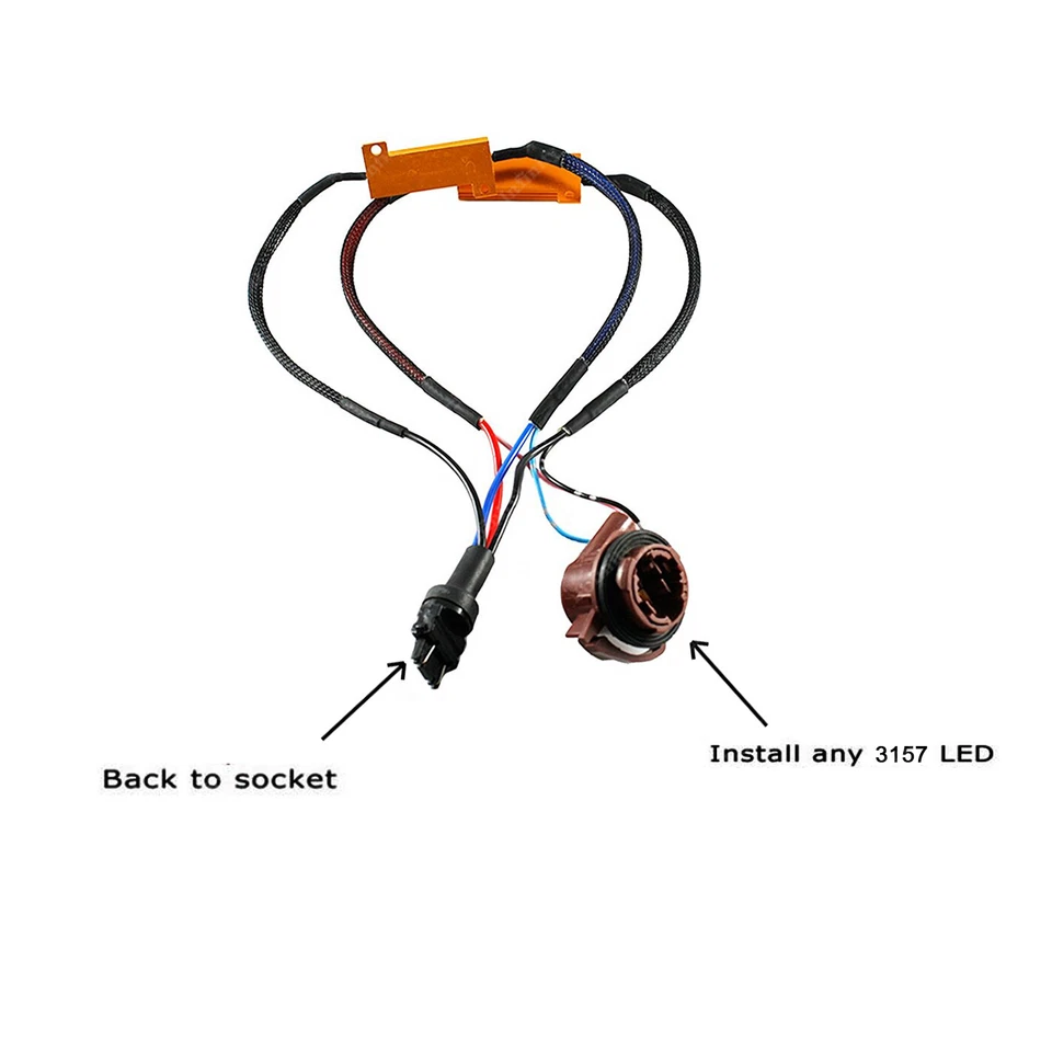 Resistencia 3157 50W para intermitente de luz de señal de giro LED código de error hiper intermitente Foto 3 de 4