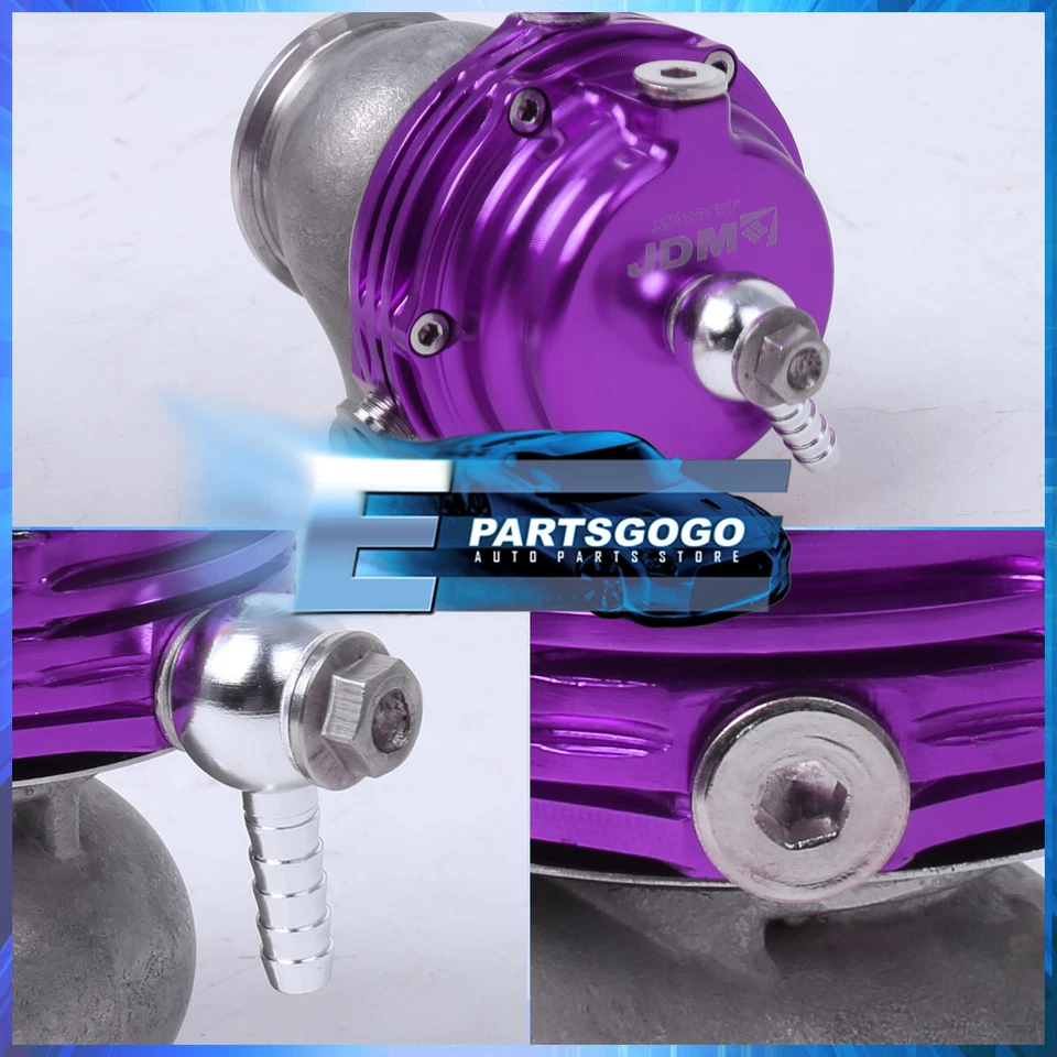 38mm Purple Silver Boost Manifold Compact V Band External Waste Gate Dump Valve Foto 3 de 4