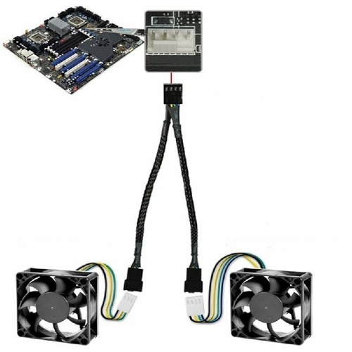 4 Pin PWM To Dual PWM Splitter Adapter Cable For CPU Nice Su A3T9 C6T5 PC O7R5 - Afbeelding 2 van 11