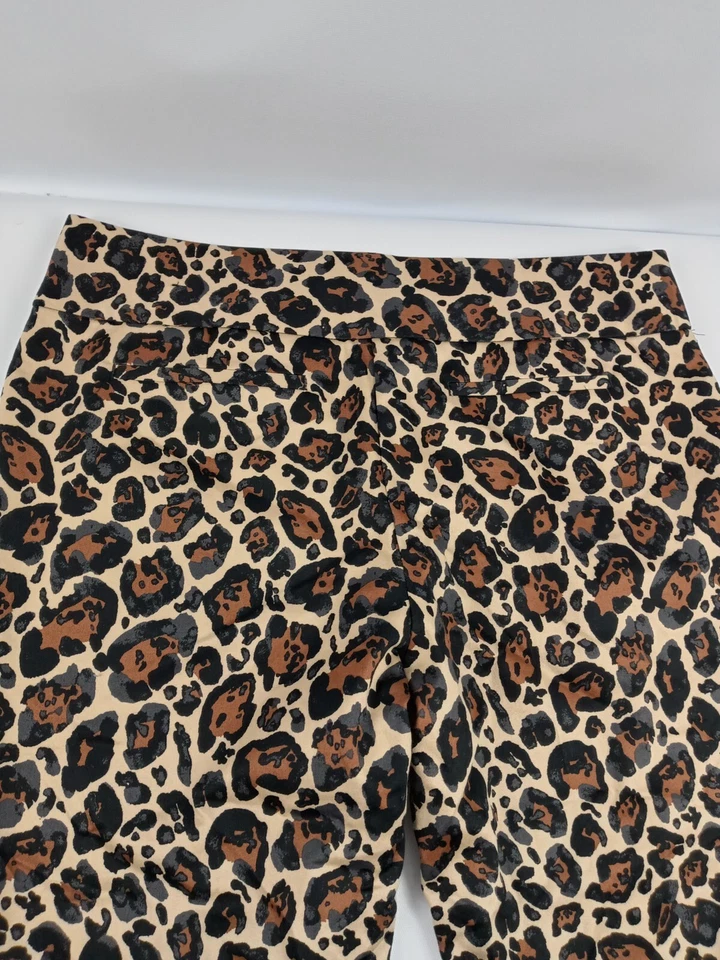 Pantalones Worthington Mujer Talla 8 Estampado Lepoardo Recortados City Chic Foto 2 de 4