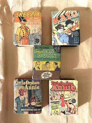 Vintage 1930s/40s Big Little Book comic book lot Orphan Annie Dan Dunn Asis