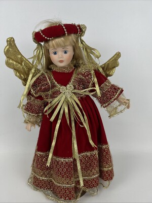 Seymour Mann Doll Connoisseur Collection 1993 Angeline Porcelain Angel Christmas