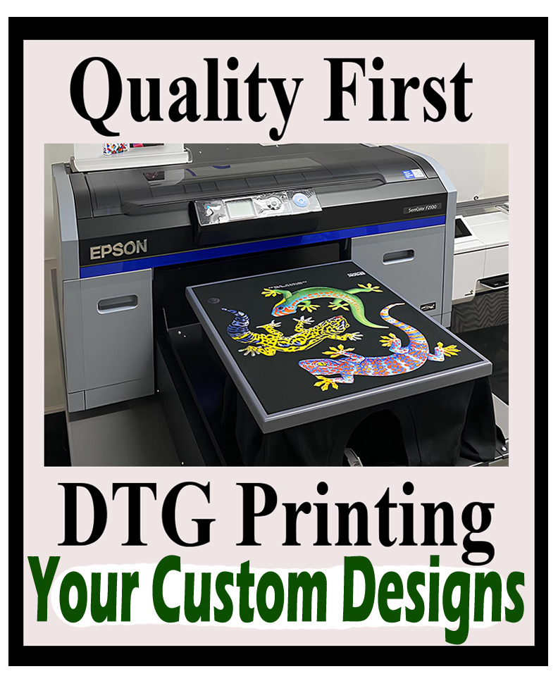 DTG Big Tall Direct to Garment Printing Design Your Artwork