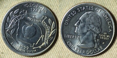 Errors : 1999P Georgia Quarter Broadstruck IREC3180