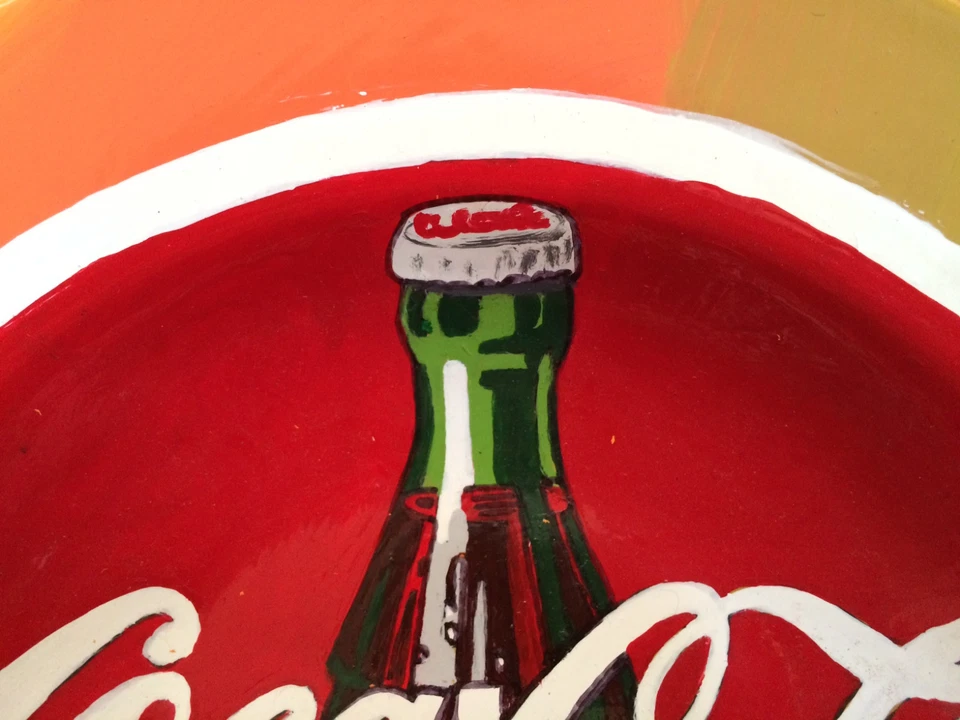 STEVE KAUFMAN "ALL" original Coca Cola painting drawing SIGNED COA pop art - Image 4 of 4