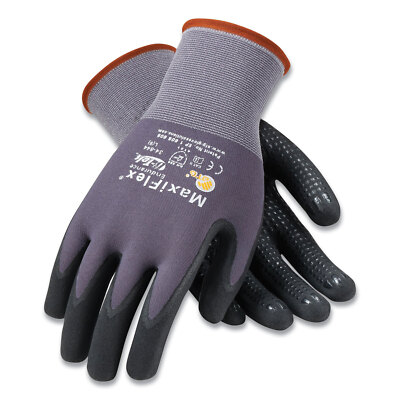 MaxiFlex Endurance Seamless Knit Nylon Gloves, Medium, Gray/Black, 12 Pairs