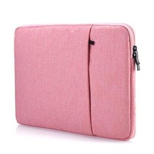 12-Inch Laptop Tablet Sleeve Case Canvas Cover for 2022-2014 12-13 Inches Pink