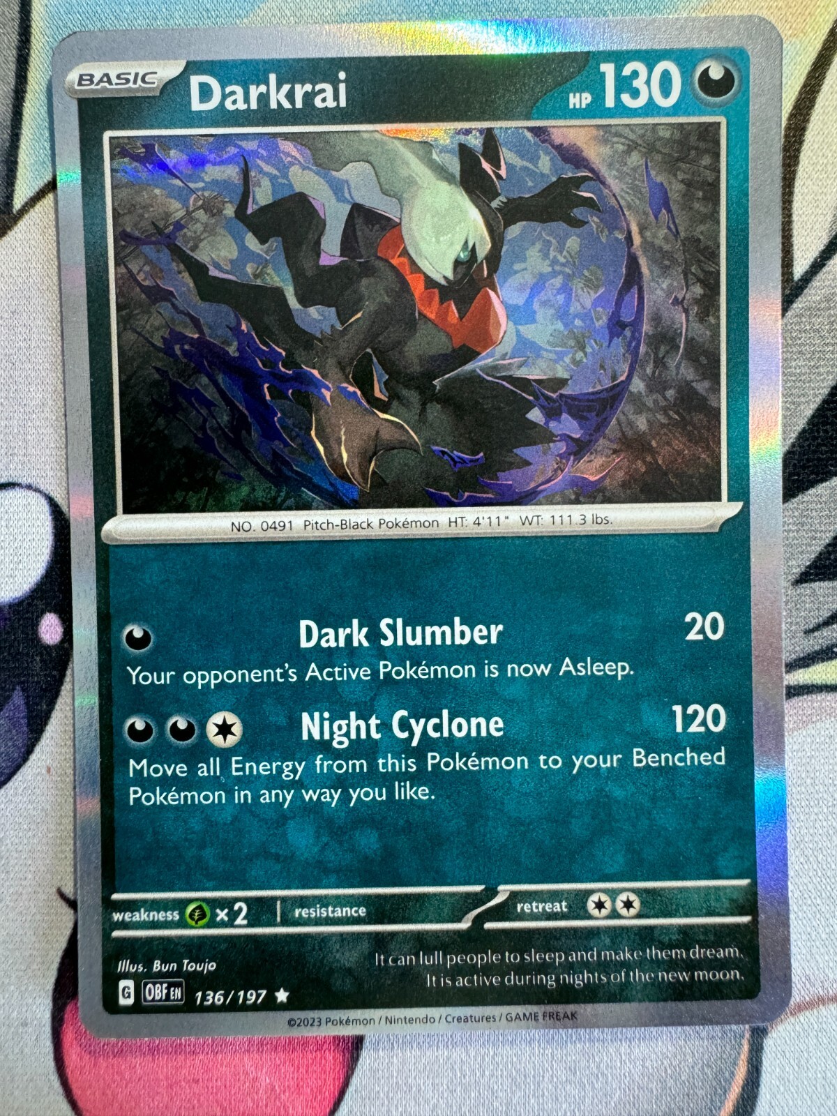 Darkrai Holo English Pokemon TCG BKN848