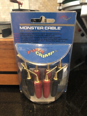 Monster Cable 24 Gold Speaker Connectors Twist Crimp New Boxed-2 Available