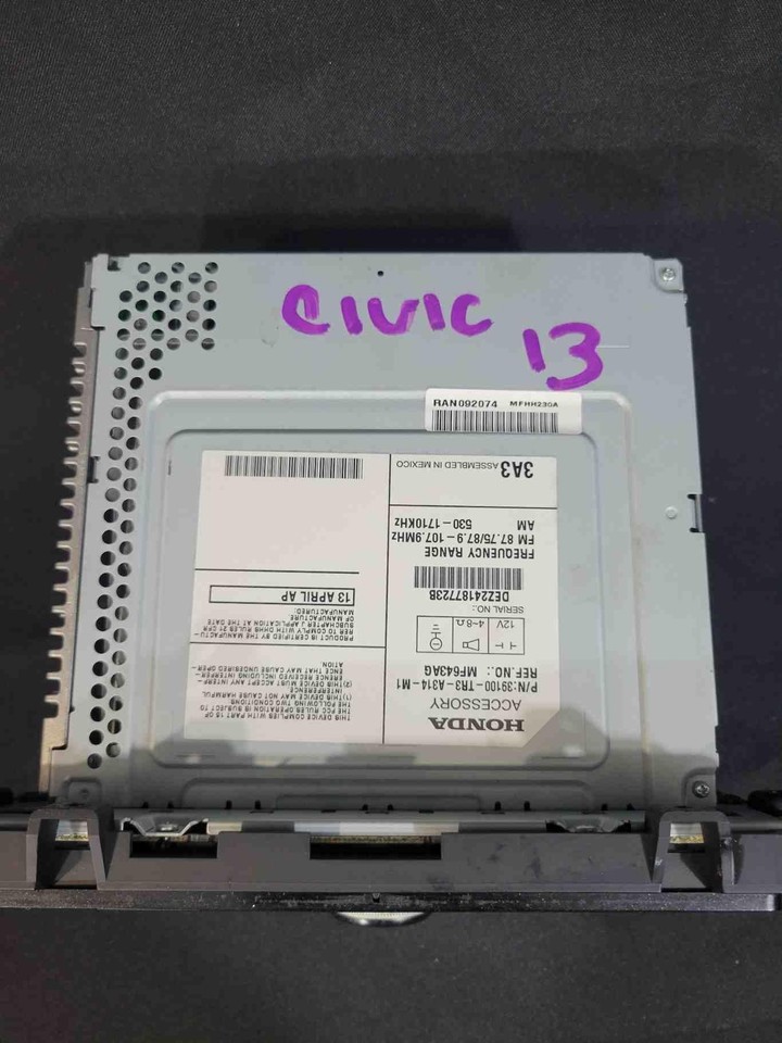 13-15 HONDA CIVIC CD AM FM RADIO FACE HEAD UNIT 39100-TR3-A314-M1 ID ...