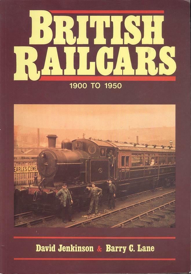 British Railcars 1900-1950, Lane, Barry,Jenkinson, David, Excellent Book