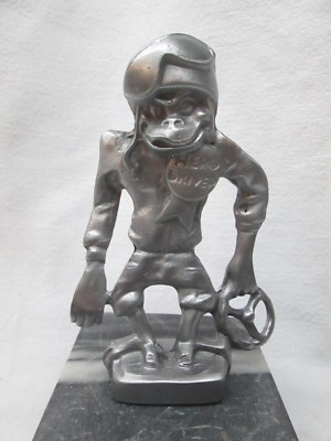  rare vintage monkey hero  ratrod hotrod car hood ornament 