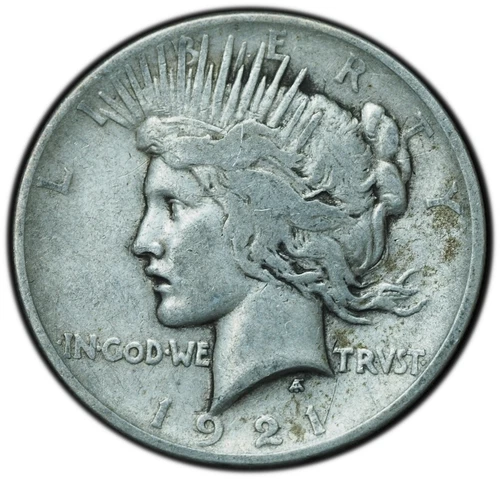1921 High Relief Peace Dollar VF / XF Condition - All Original Rare Key Date!
