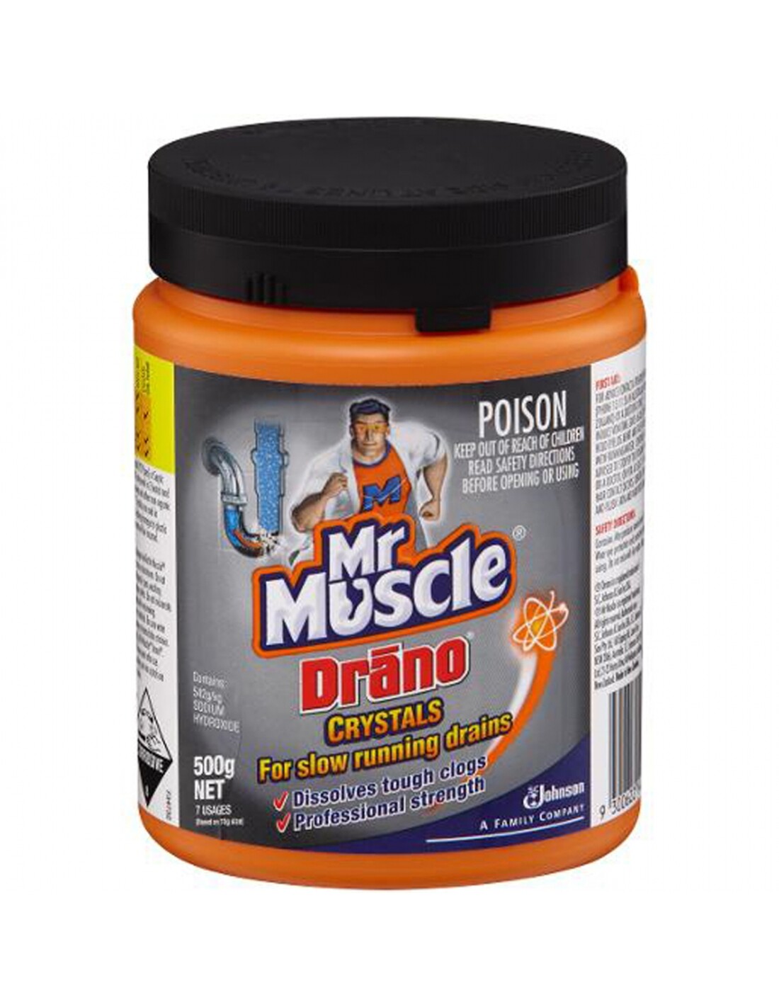 Drano+Crystals+Drain+Cleaner+Cleans+Blocked+Drains+Fast+500gm for sale