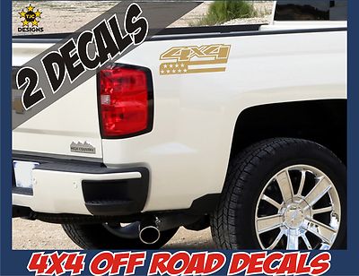 Z71 Truck Bed Offroad Decal Set METALLIC GOLD Chevrolet Silverado Deer Hunting E - Foto 10