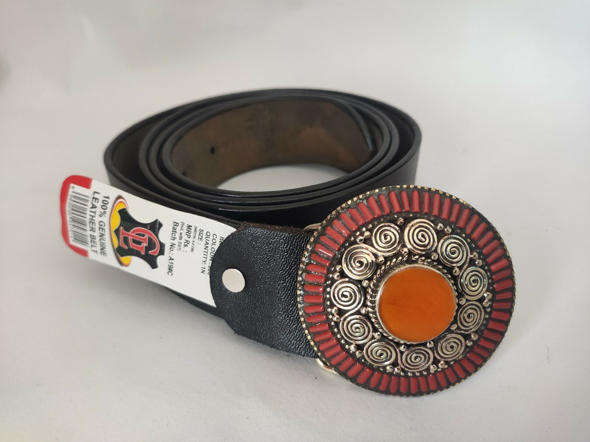 Tibetan Silver Belt Buckle Leather waist trap Turquoise 