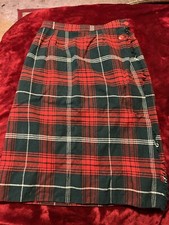 1960s Plaid Skirt - 1960s Wool Skirt - 1960s Tartan Skirt - Size Small