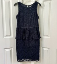 Banana Republic Sleeveless Peplum Lace Dress, Size-8