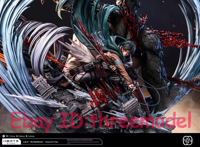 Hertz Studio Attack on Titan Levi·Ackerman Statue VS Zeke Jaeger