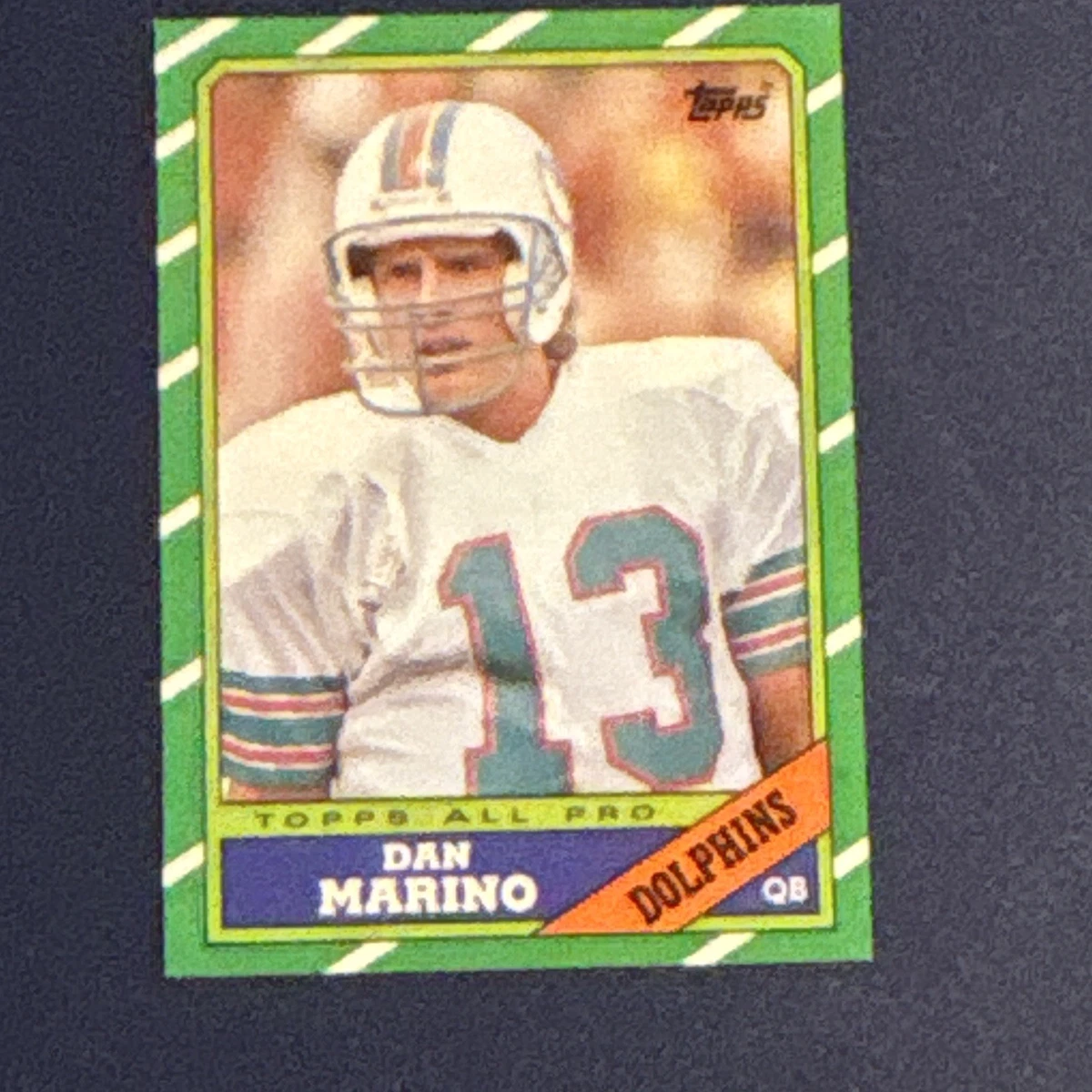 Topps Dan Marino 1986 Season Football Sports Trading Cards