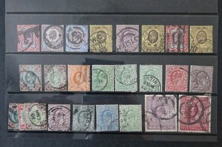 GB KING EDWARD VII SMALL COLLECTION OF JUBILEE ISSUE HIGHER VALUES USED
