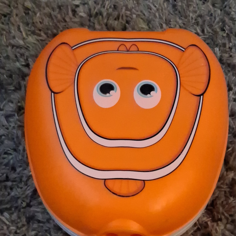 Clownfish Character Plastic Kids carry potty  Orange White 10x7x6
