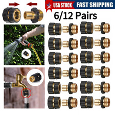 3/4' Garden Hose Quick Connect Water Hose Fit Female Male Connector Set US