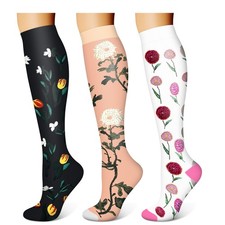 3 Pairs Compression Socks for Women  Men 15-20 Mmhg,Best Support for Nurses Run