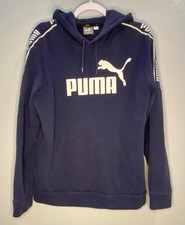 Puma SE Men's Big Logo Hoodie Navy Blue Fade Size M