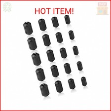 Ferrite Ring Core Black RFI EMI Noise Suppressor Cable Clip-20Pcs